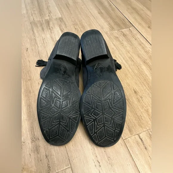 b.o.c Born women’s black textile/leather women’s ankle boots side zip size 8 - Picture 6 of 8